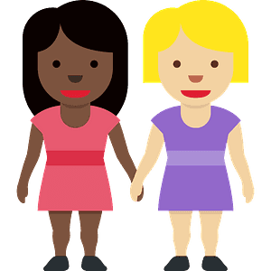 Women holding hands