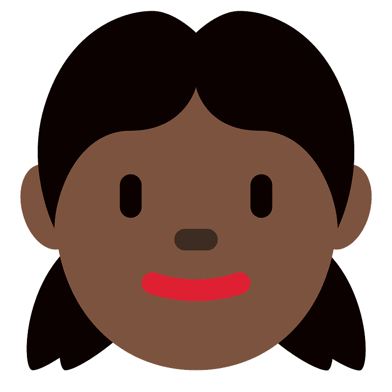 Warna kulit gelap anak perempuan