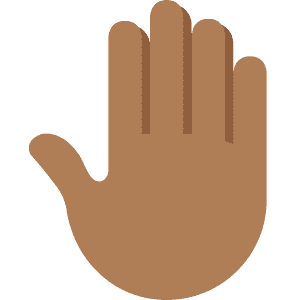 Raised back of hand