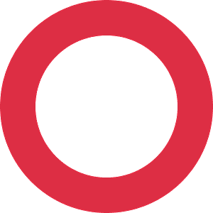 Hollow red circle