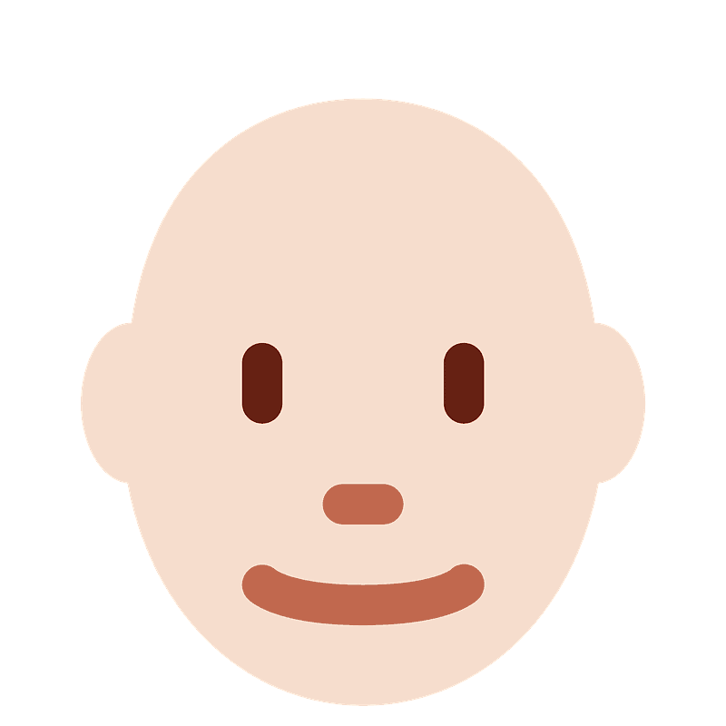 较浅肤色秃顶 男人