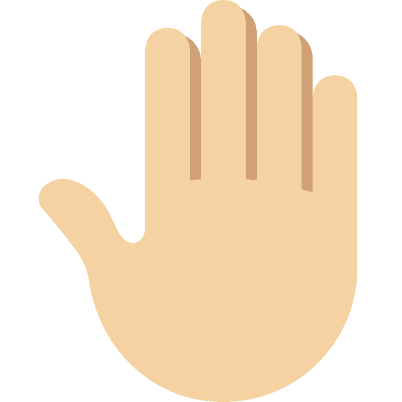 Raised back of hand