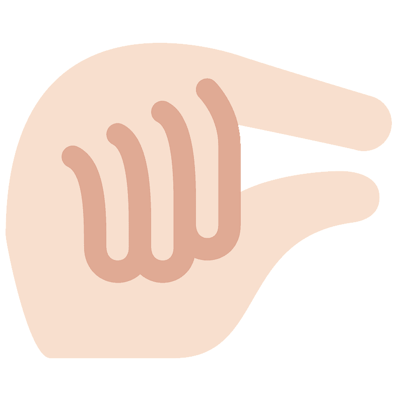 Warna kulit cerah tangan menjepit