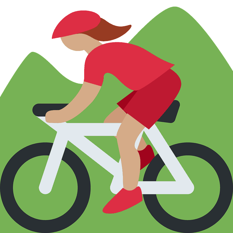 Woman mountain biking