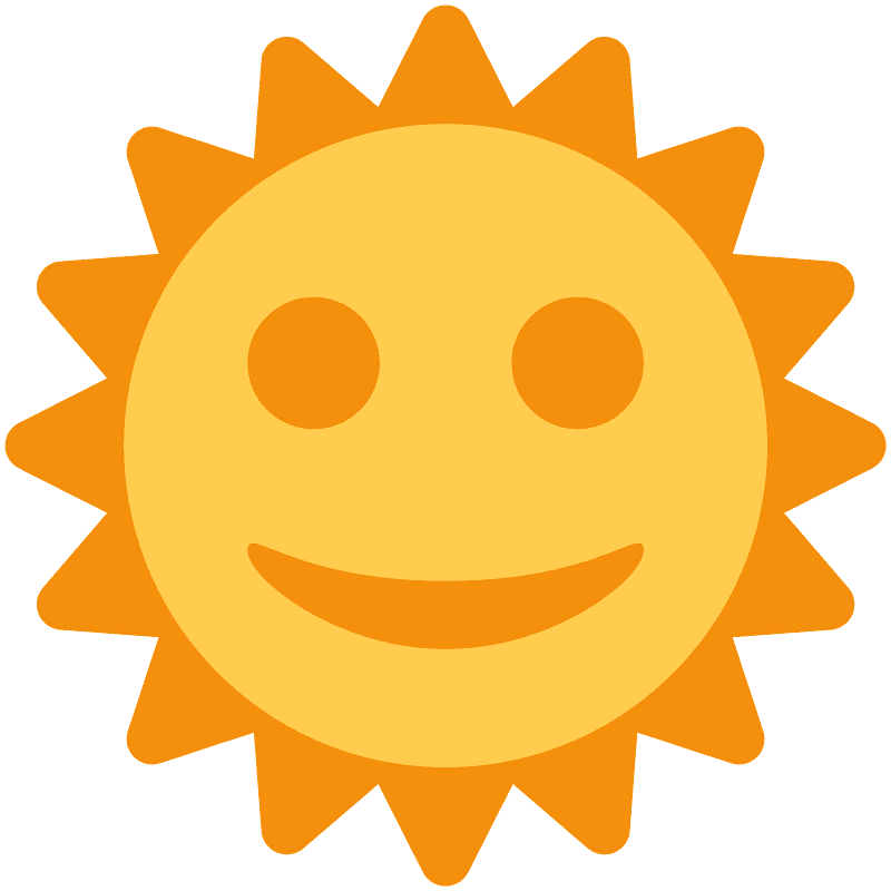 Sun with face