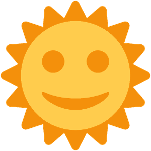 Sun with face