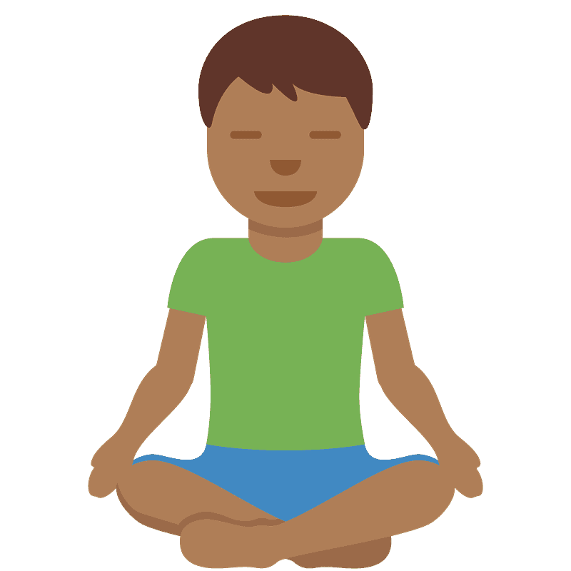 Man in lotus position