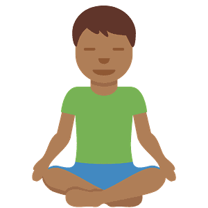 Man in lotus position