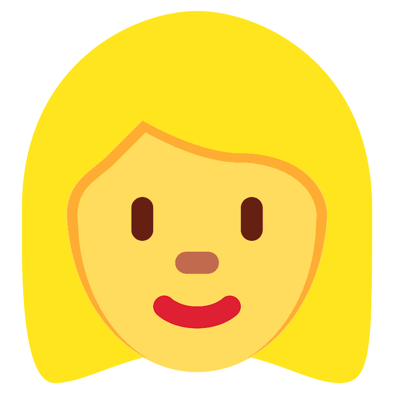 Woman: blond hair