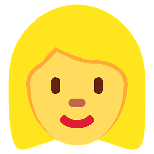 Woman: blond hair