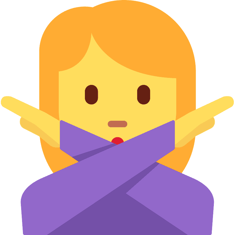 Woman gesturing NO