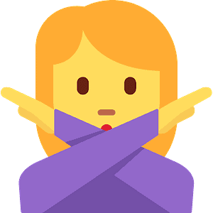 Woman gesturing NO