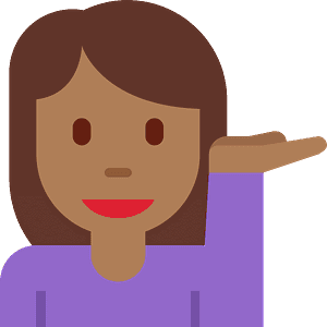 Woman tipping hand