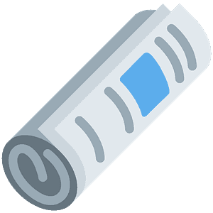 Rolled-up newspaper