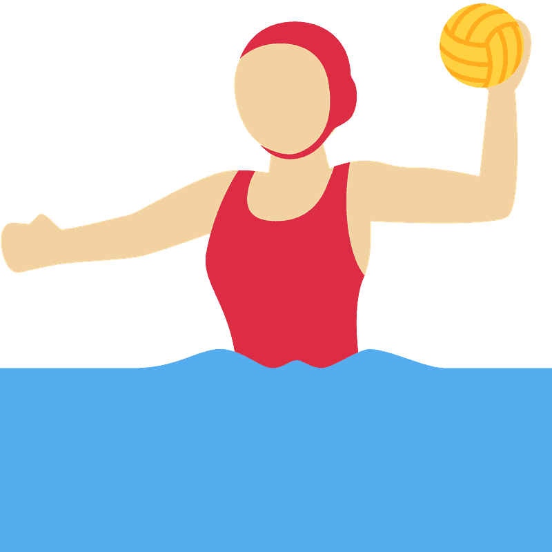 Очень темный тон кожи женщина играет в водное поло