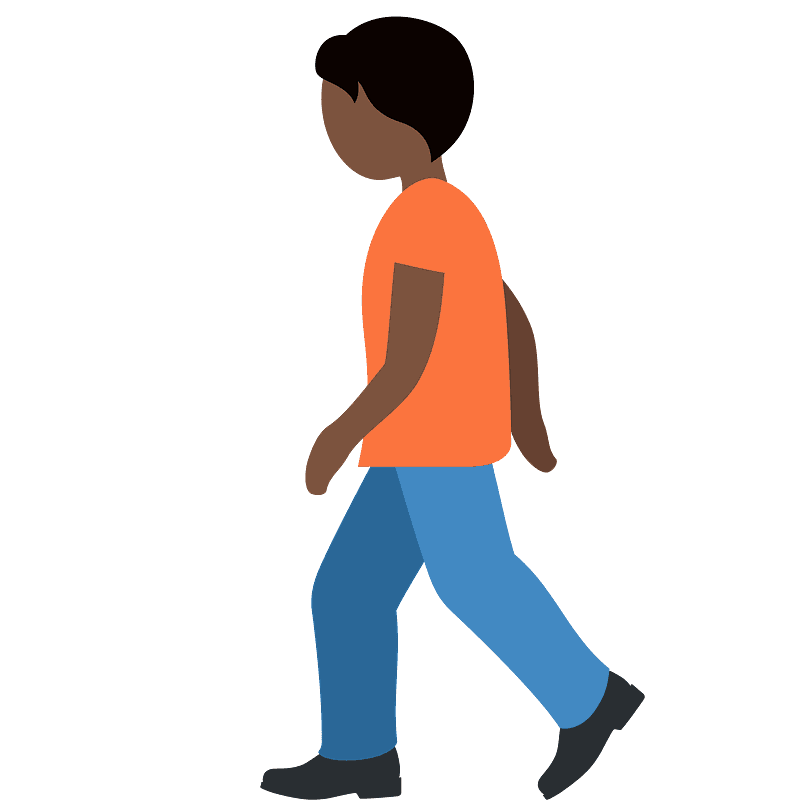 Warna kulit gelap orang berjalan kaki