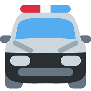 Oncoming police car