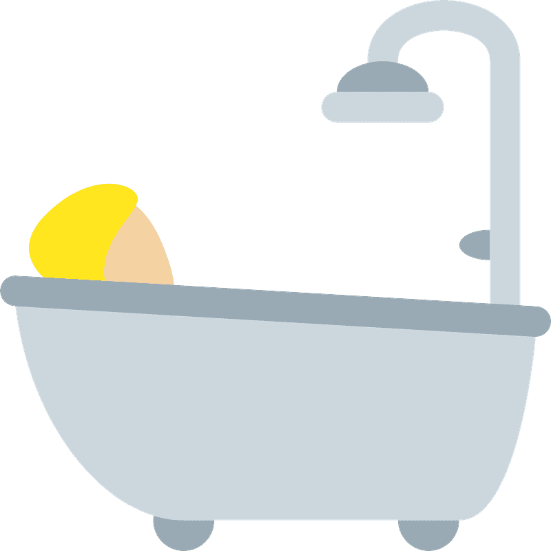 Person taking bath