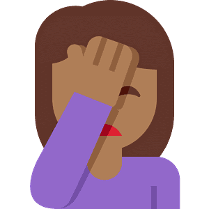 Woman facepalming