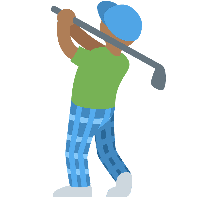 Man golfing