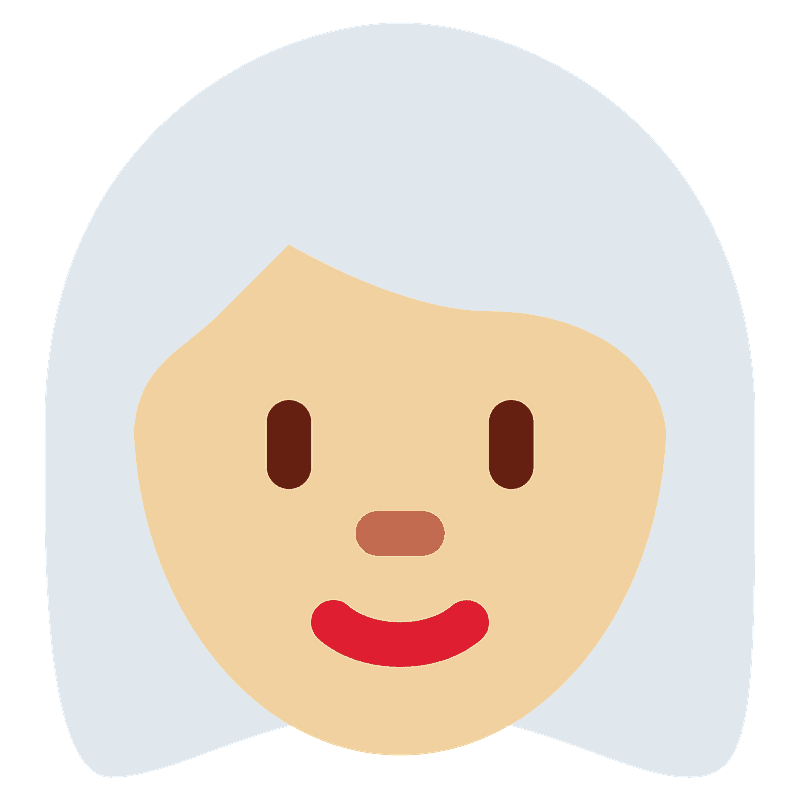 中等-浅肤色白发 女人