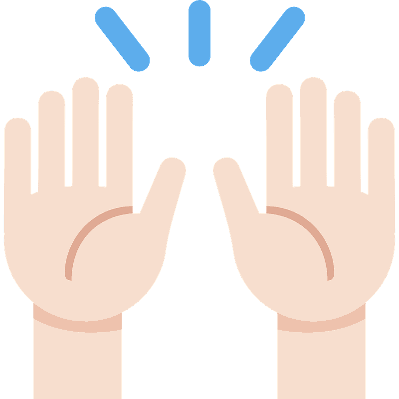 Raising hands