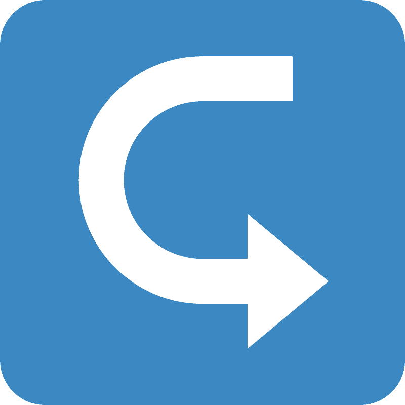 Left arrow curving right
