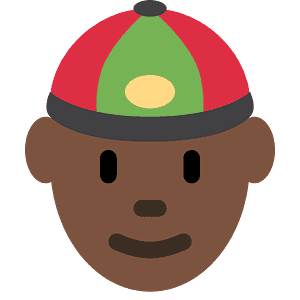 Person with skullcap