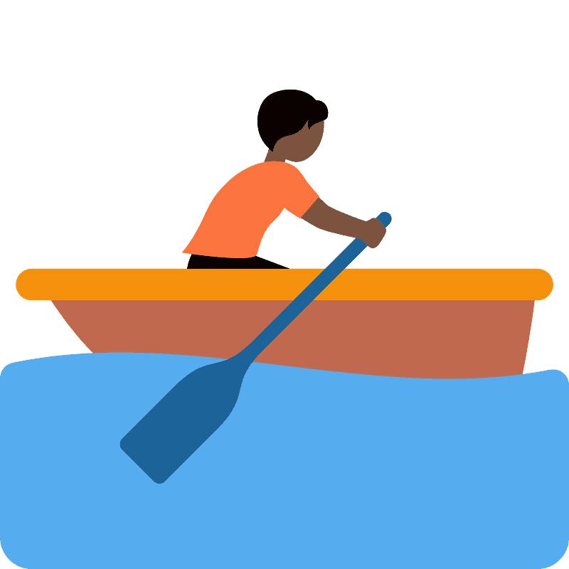 Person rowing boat