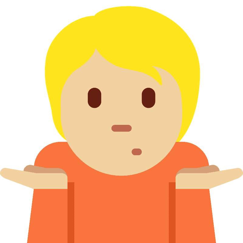 Person shrugging