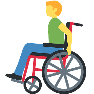 Man in manual wheelchair