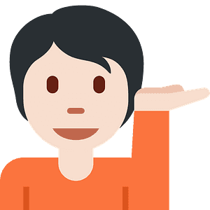 Person tipping hand