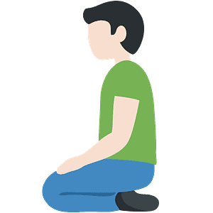 Man kneeling - Free vector emoji on creazilla.com