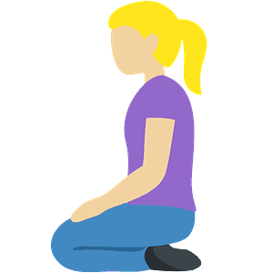 Woman kneeling