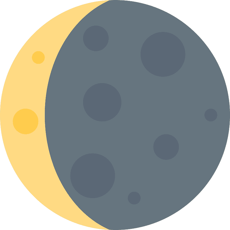 Waning crescent moon - Free vector emoji on creazilla.com