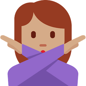 Woman gesturing NO