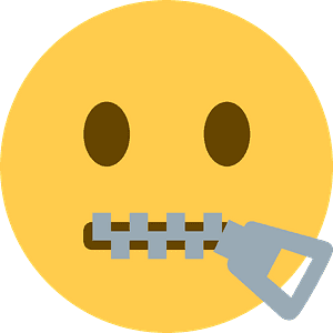 Zipper-mouth face
