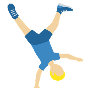 Man cartwheeling