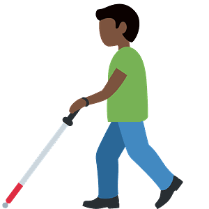 Man with white cane