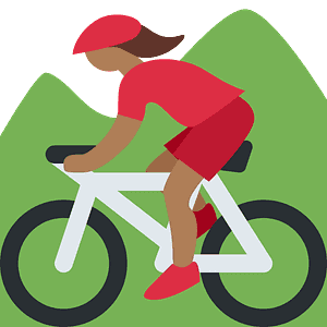 Woman mountain biking