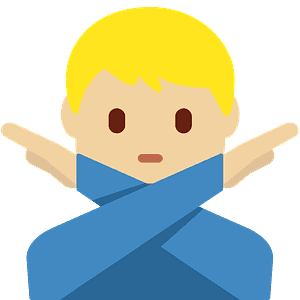 Man gesturing NO