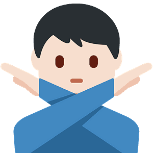 Man gesturing NO