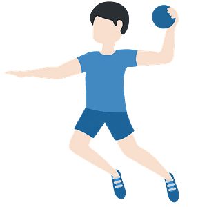 Man playing handball
