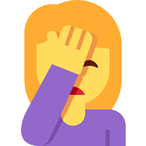 Woman facepalming