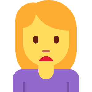 Woman frowning