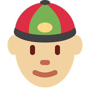 Person with skullcap