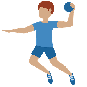 Man playing handball