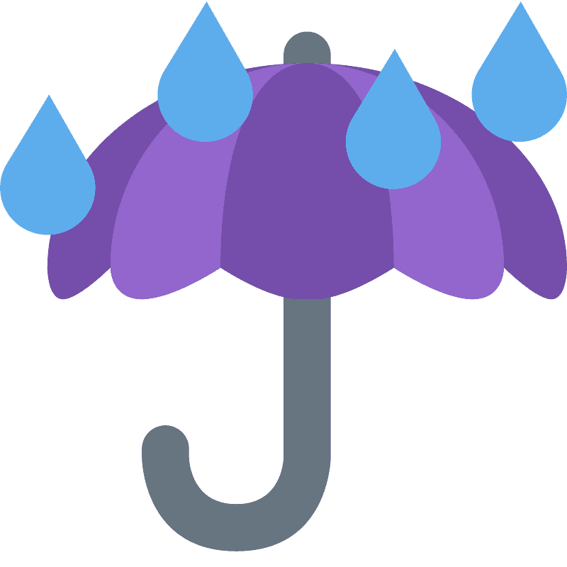 Umbrella with rain drops - Free vector emoji on creazilla.com