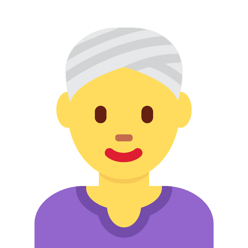 Tono de piel oscuro mujer con turbante
