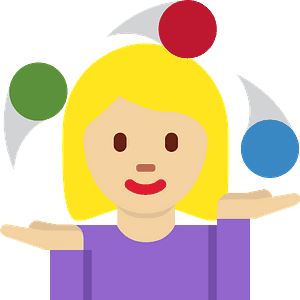 Woman juggling